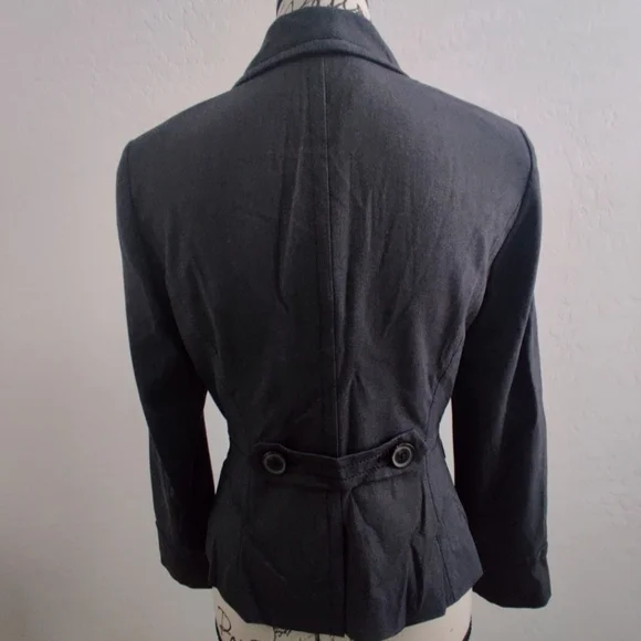 Ann Taylor Loft Dark Gray Business Casual Office Work Petite Blazer_4P - Picture 3 of 8